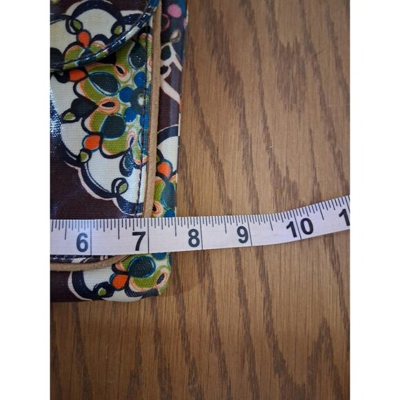 Fossil Key-Per Small Brown Floral Crossbody Bag With Adjustable Strap & Zip Clos - Picture 4 of 7